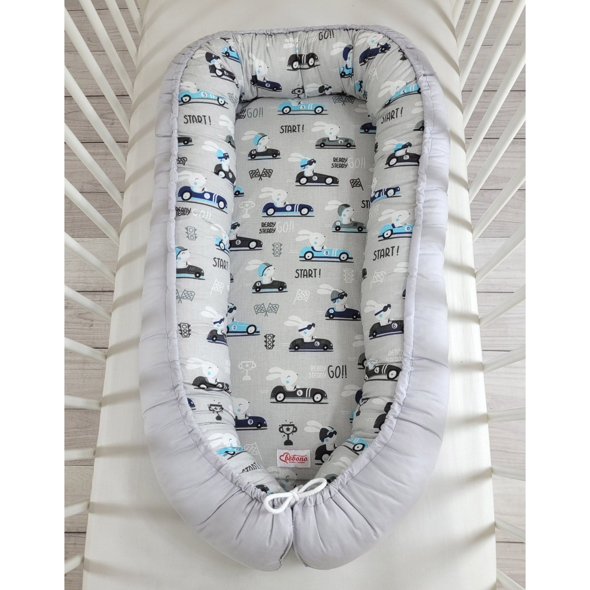 Mazulispesa kahepoolne Premium Cocoon väikebērniem - hallid 