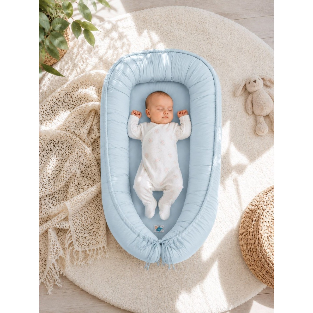 Mazulispesa kahepoolne Premium Cocoon väikebērniem - sinine