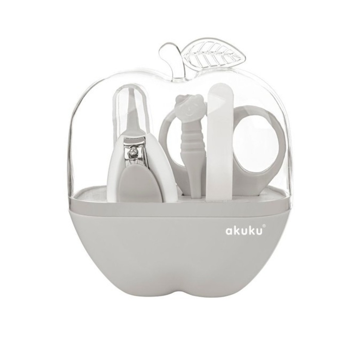 Mazulishoolduskomplekt hall APPLE CASE: käärid, küünekäärid,