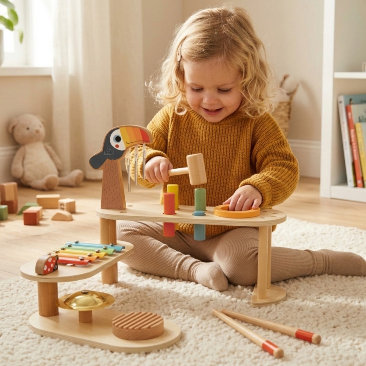 TOOKY TOY muzikālais mācību galdiņš — tukāns