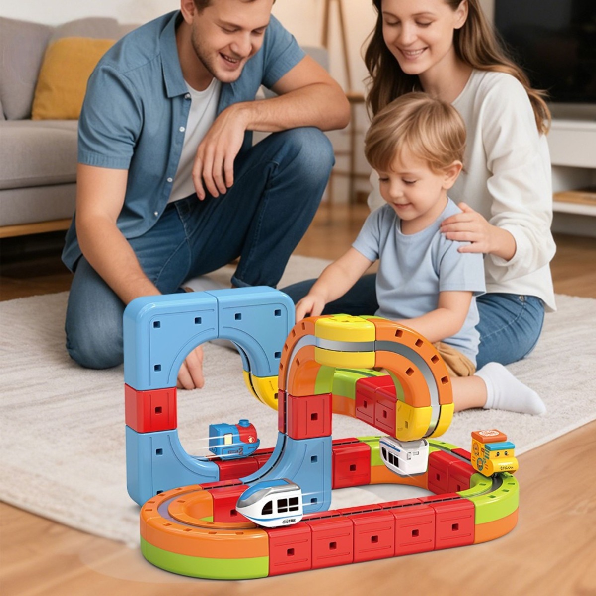 WOOPIE Magic Cube Train pretgravitācijas trase, 32 gab.