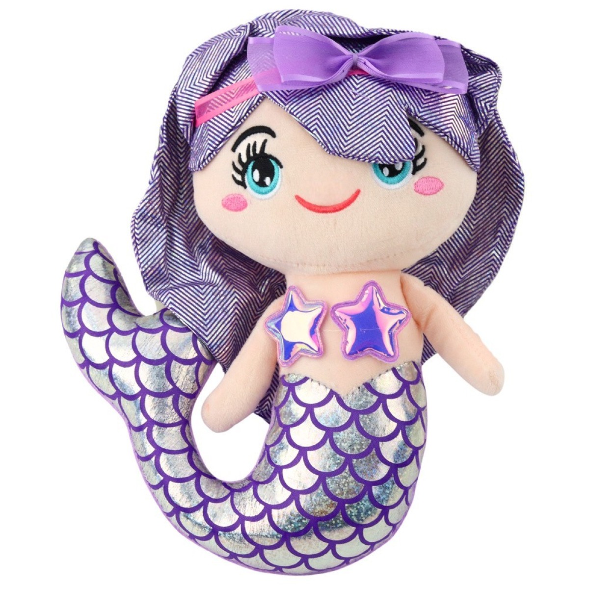 Violeta nāriņas mīkstā rotaļlieta, 25 cm
