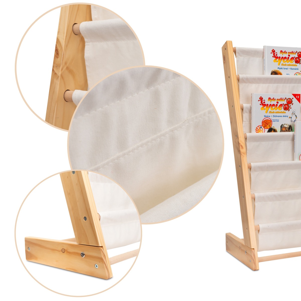 Koka grāmatu plaukts bērniem, 79 cm | MIU Kids