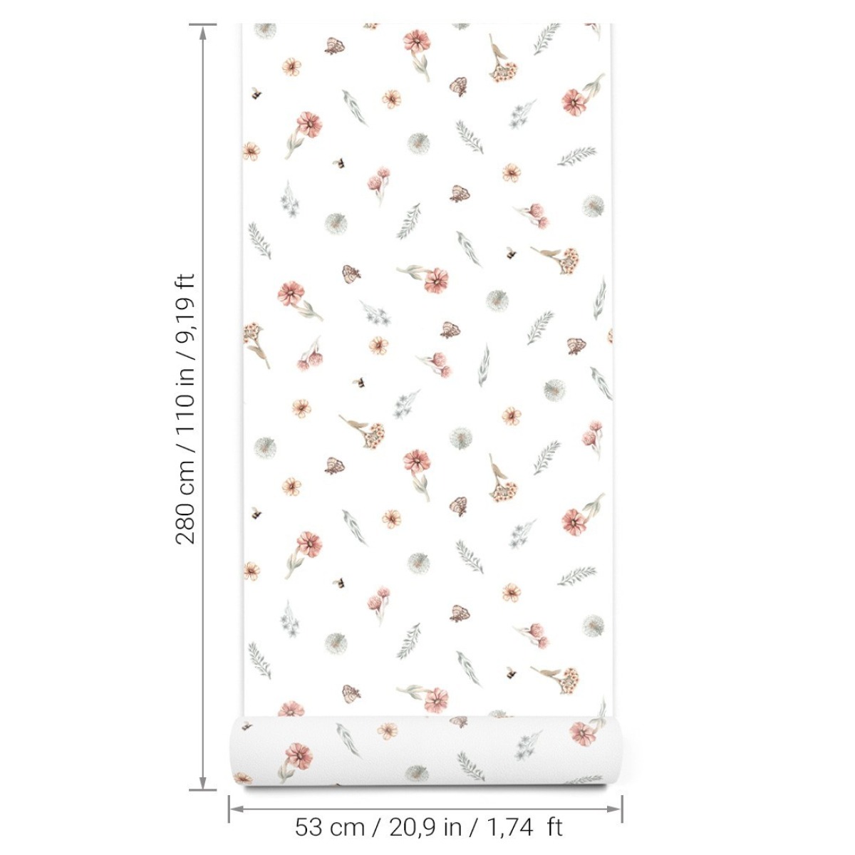 Pastelowe Love® bērnu tapetes Wildflowers Mini