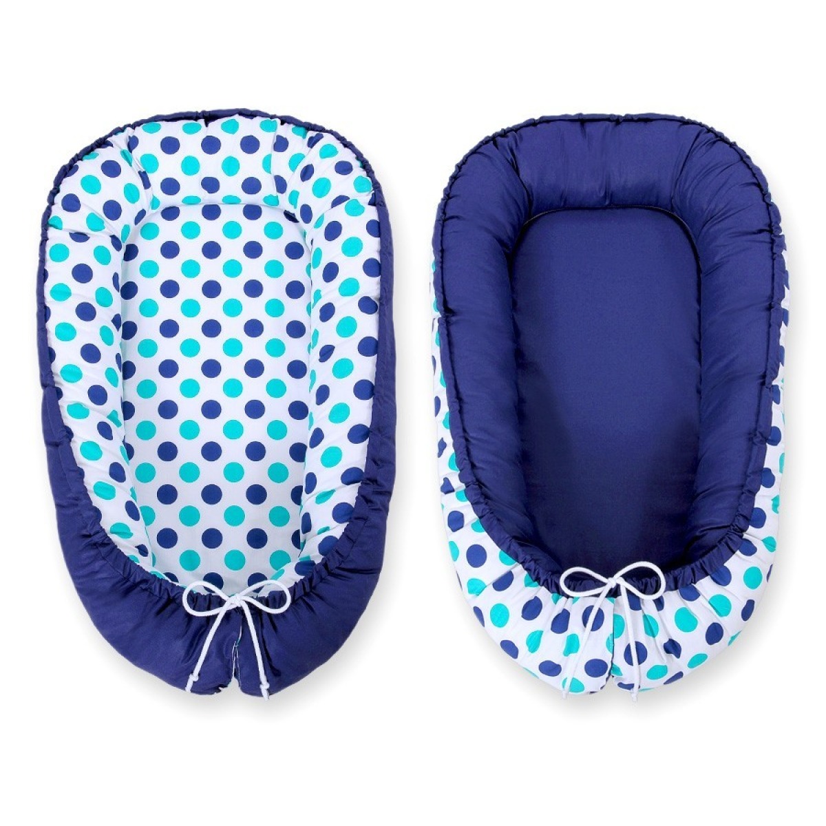 Bobono apgriežamā Premium mazuļa ligzdiņa – Mint-Turquoise Dots