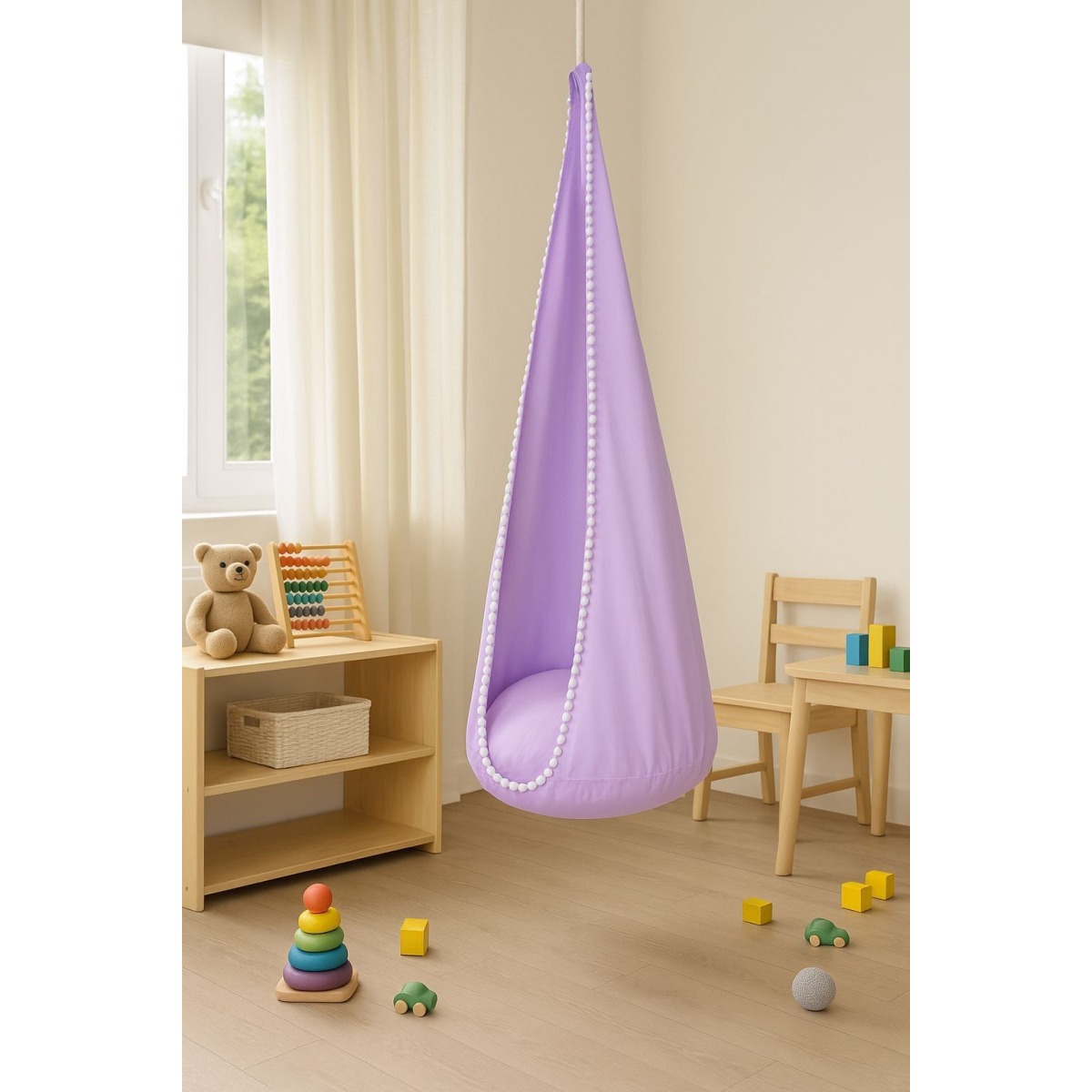 Piekaramās šūpoles – violetas