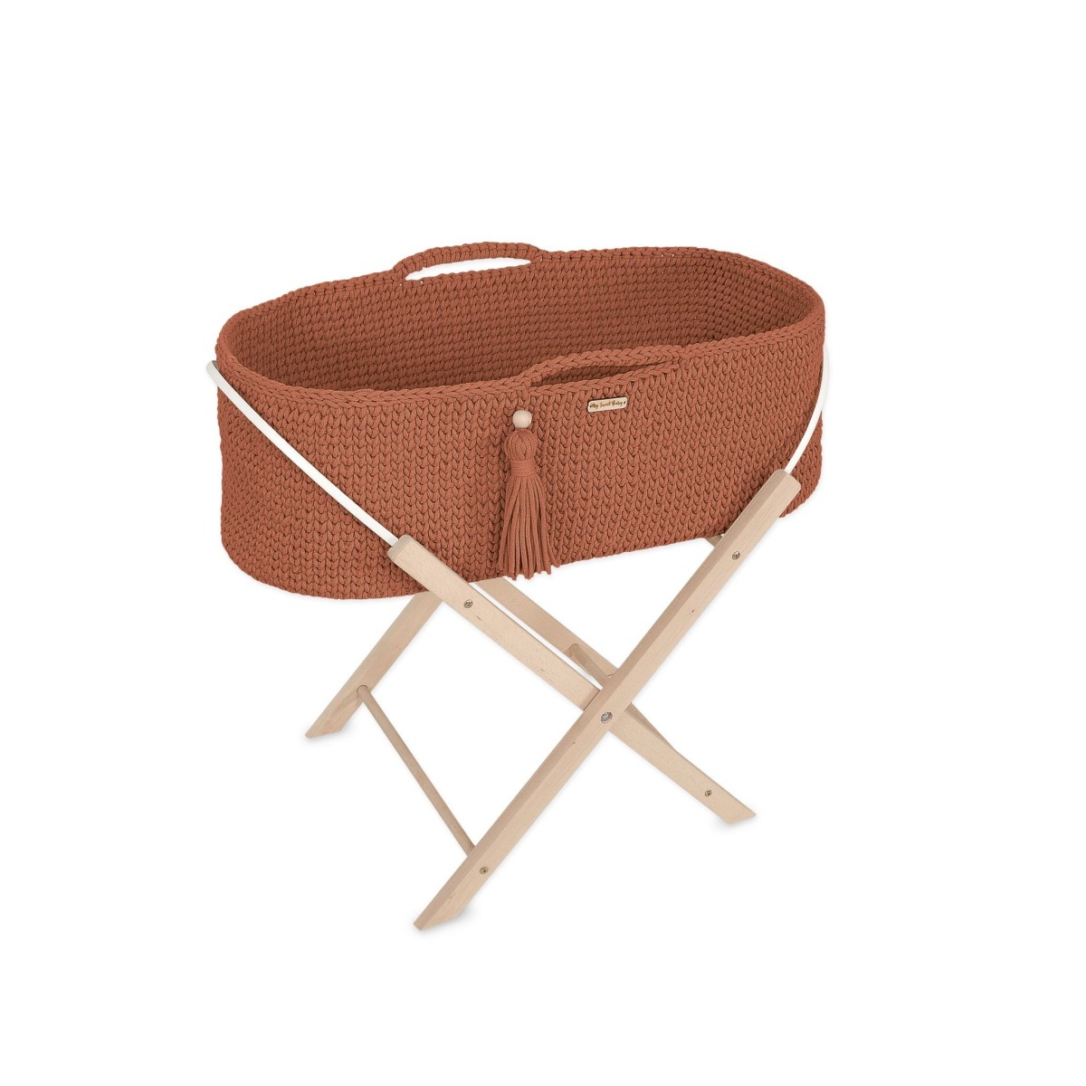 Moosese korv BOHO Käsitsi valmistatud alusega - terrakota