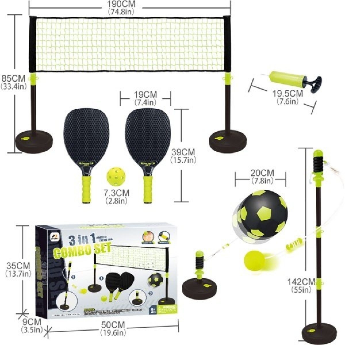 Bērnu 3 in 1 rotaļu komplekts inSPORTline CS190