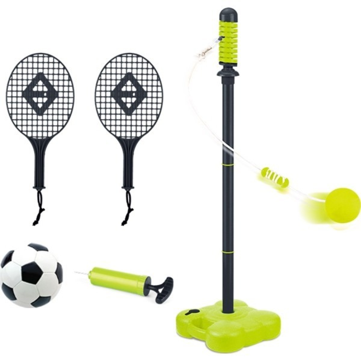 Bērnu 2-in-1 rakešu un bumbiņas komplekts inSPORTline