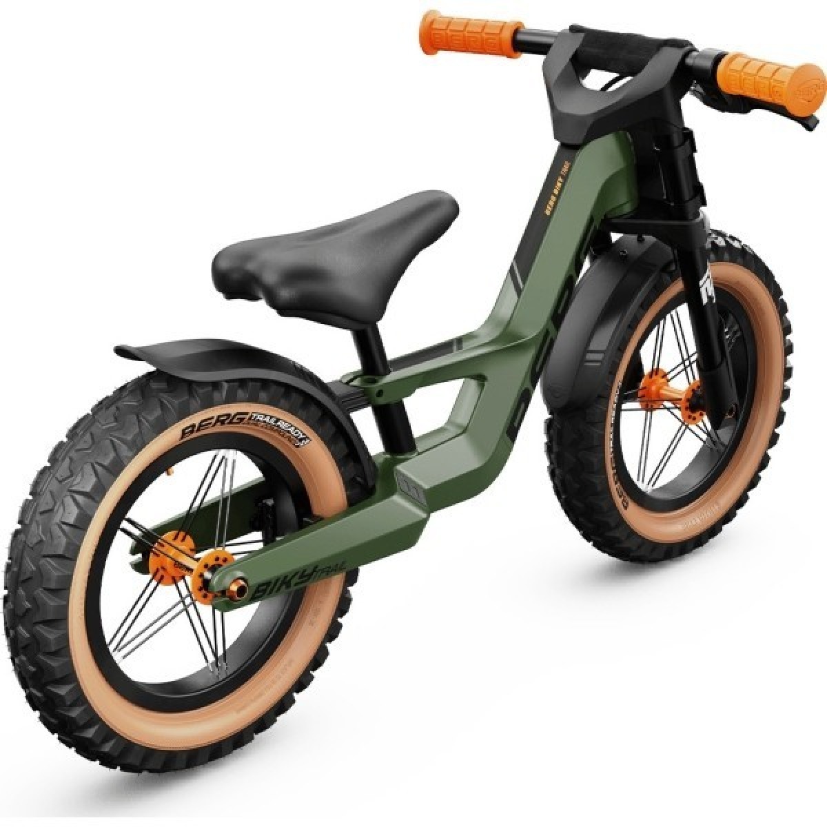 BERG Biky Trail Green bērnu līdzsvara velosipēds ar rokas bremzi