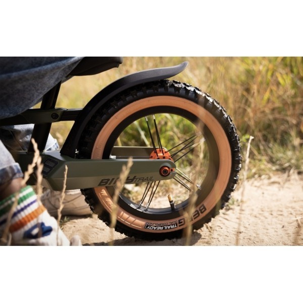 BERG Biky Trail Green bērnu līdzsvara velosipēds ar rokas bremzi