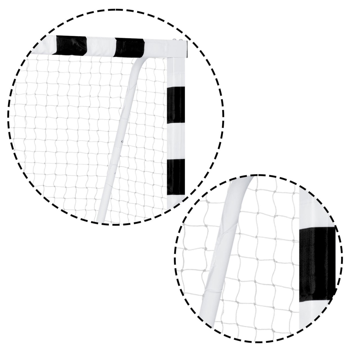 Futbola vārti 300 x 200 x 120 cm Neo-Sport NS-465, melnbalti