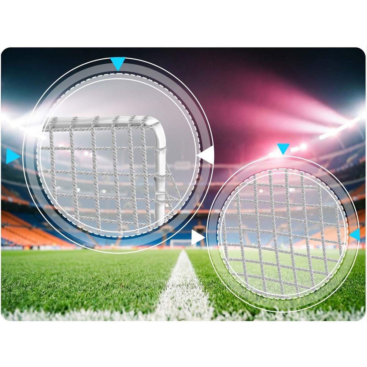 Pārnēsājami treniņu futbola vārti, 2 gab., 183 x 122 x 61 cm, N