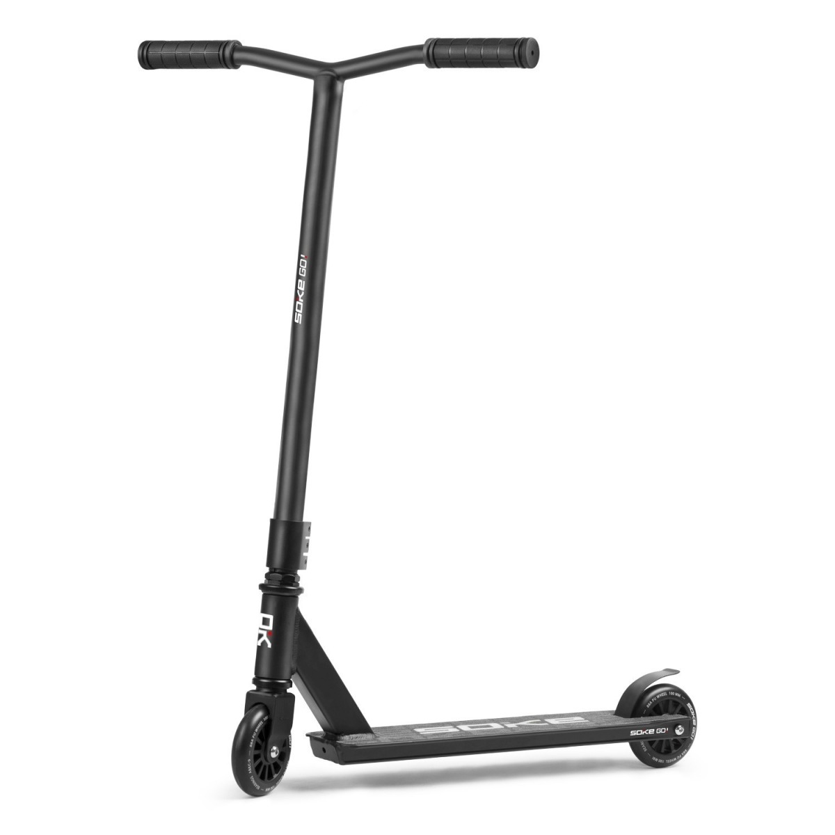 Soke GO! triku skrejritenis, melns — 48.5 cm stūre, ABEC-9, 100 mm