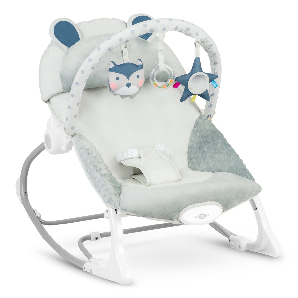 Ricokids šūpuļkrēsls mazulim ar vibrāciju — pelēks