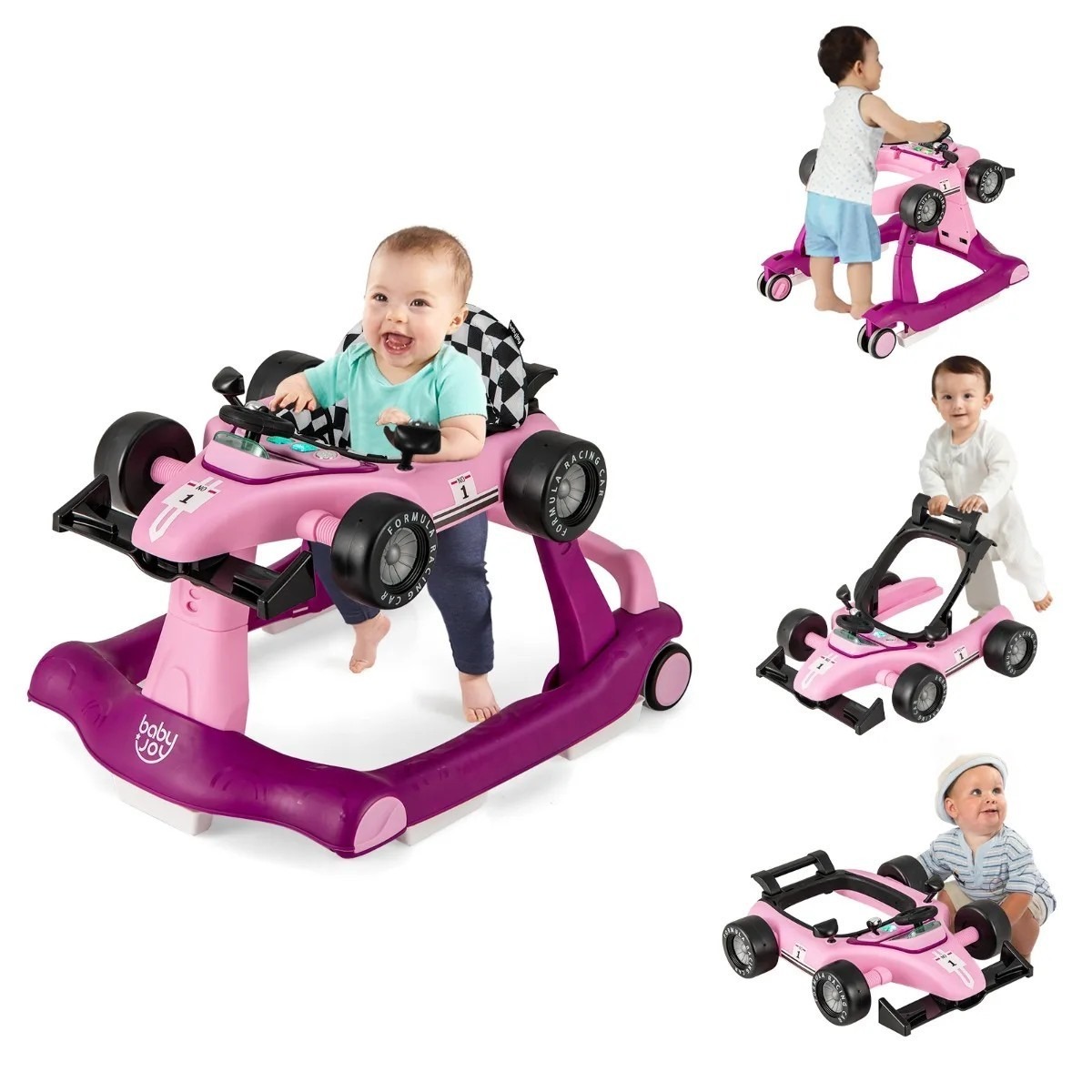 Salokāms bērnu staigulis 4-in-1 ar regulējamu augstumu, 15 kg