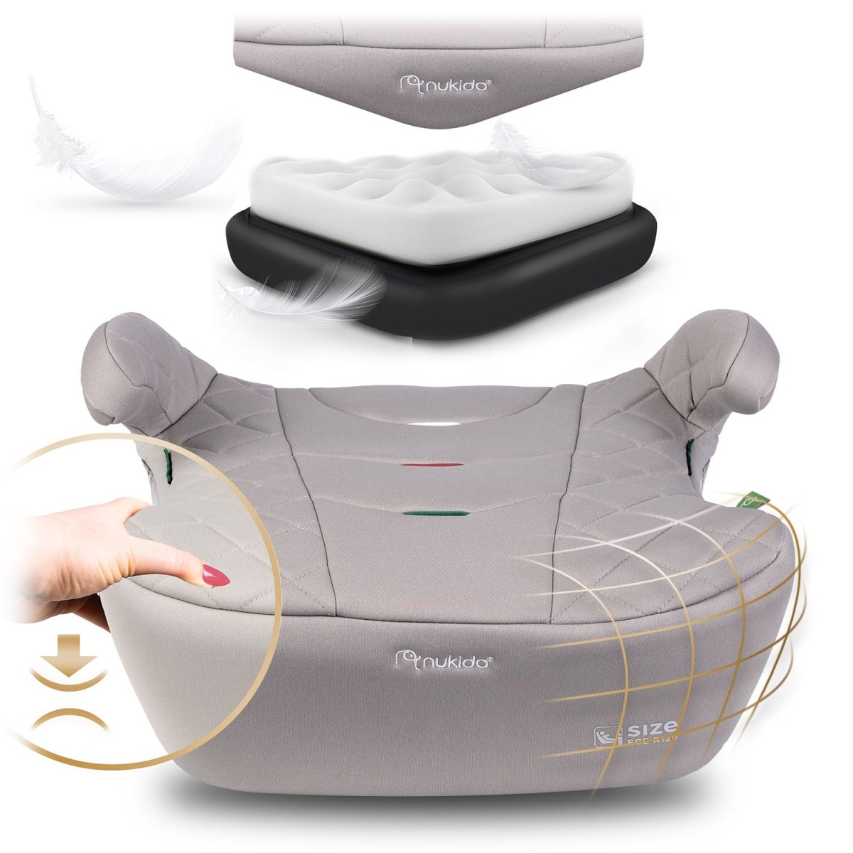 Drošības paliktnis ar ISOFIX, 22–36 kg, Louis Nukido