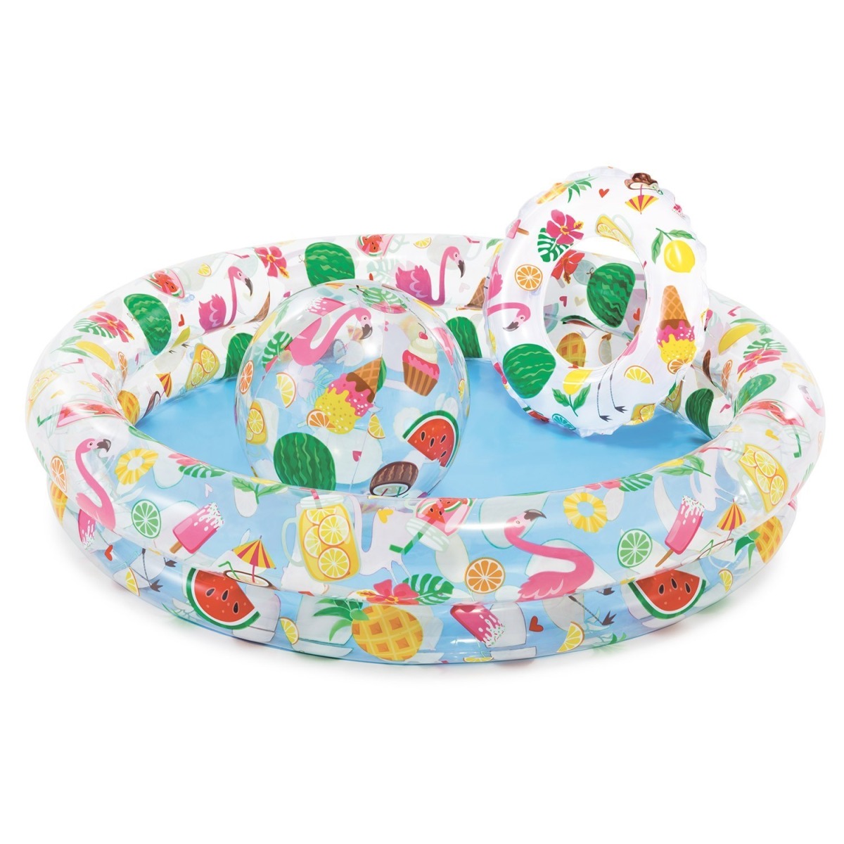Piepūšamā baseina, peldriņķu un bumbas komplekts 122 x 25 cm INTE