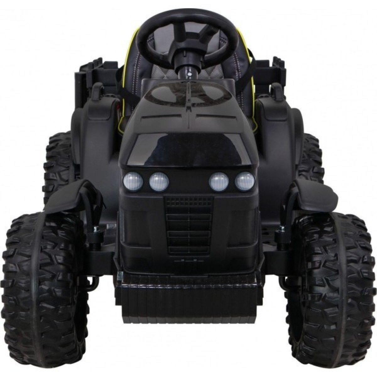 Bērnu elektriskais traktors ar piekabi, 12 V, ar tālvadības pulti, melns