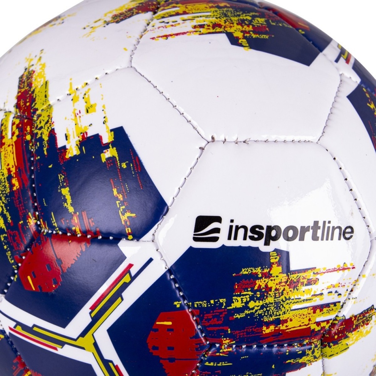 Futbola bumba inSPORTline Jonella, 3. izmērs, balta ar krāsainu