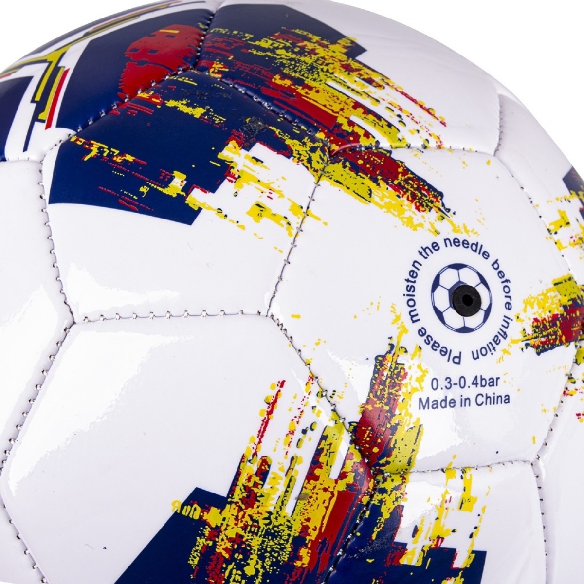 Futbola bumba inSPORTline Jonella, 3. izmērs, balta ar krāsainu