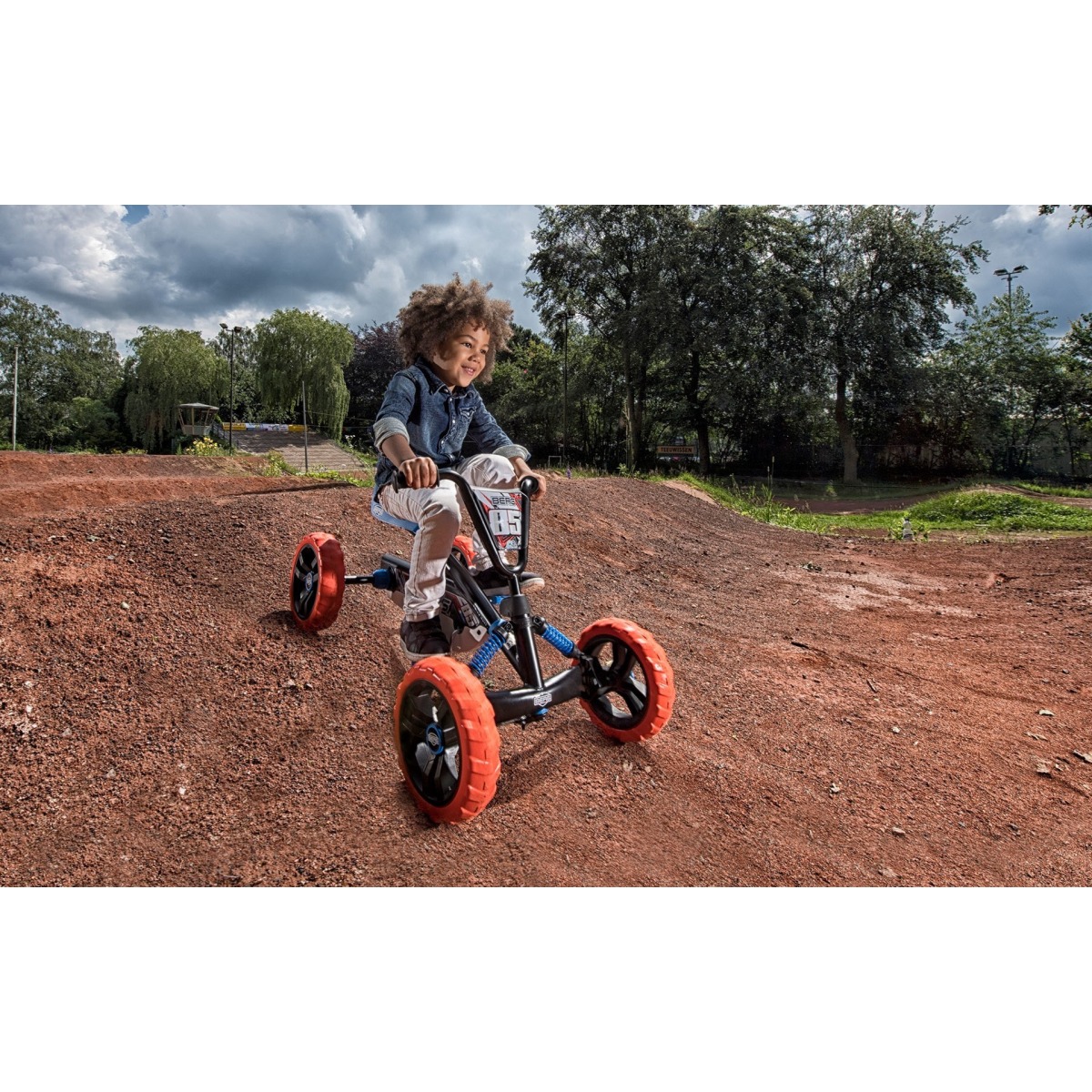 BERG Buzzy Nitro bērnu kartings, dzeltens — regulējams, 2–5 gadiem