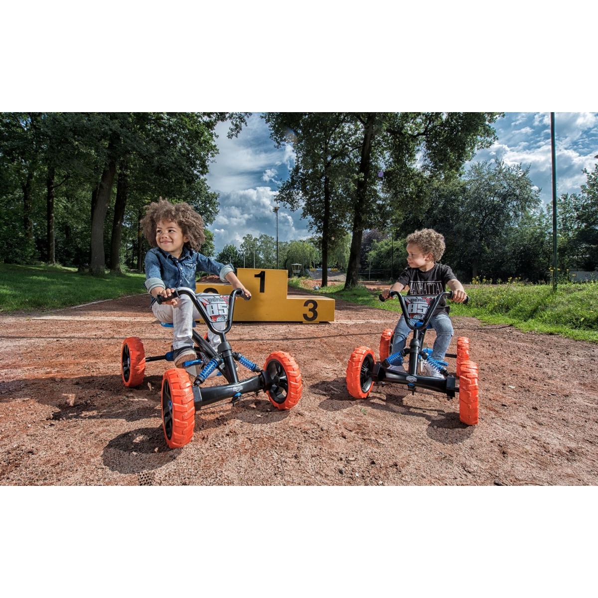 BERG Buzzy Nitro bērnu kartings, dzeltens — regulējams, 2–5 gadiem