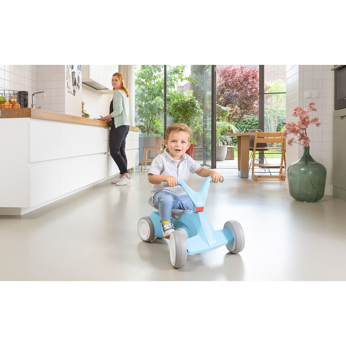 BERG GO² bērnu kartings, zils – pirmais pedāļu kartings, 10–30 mēneši