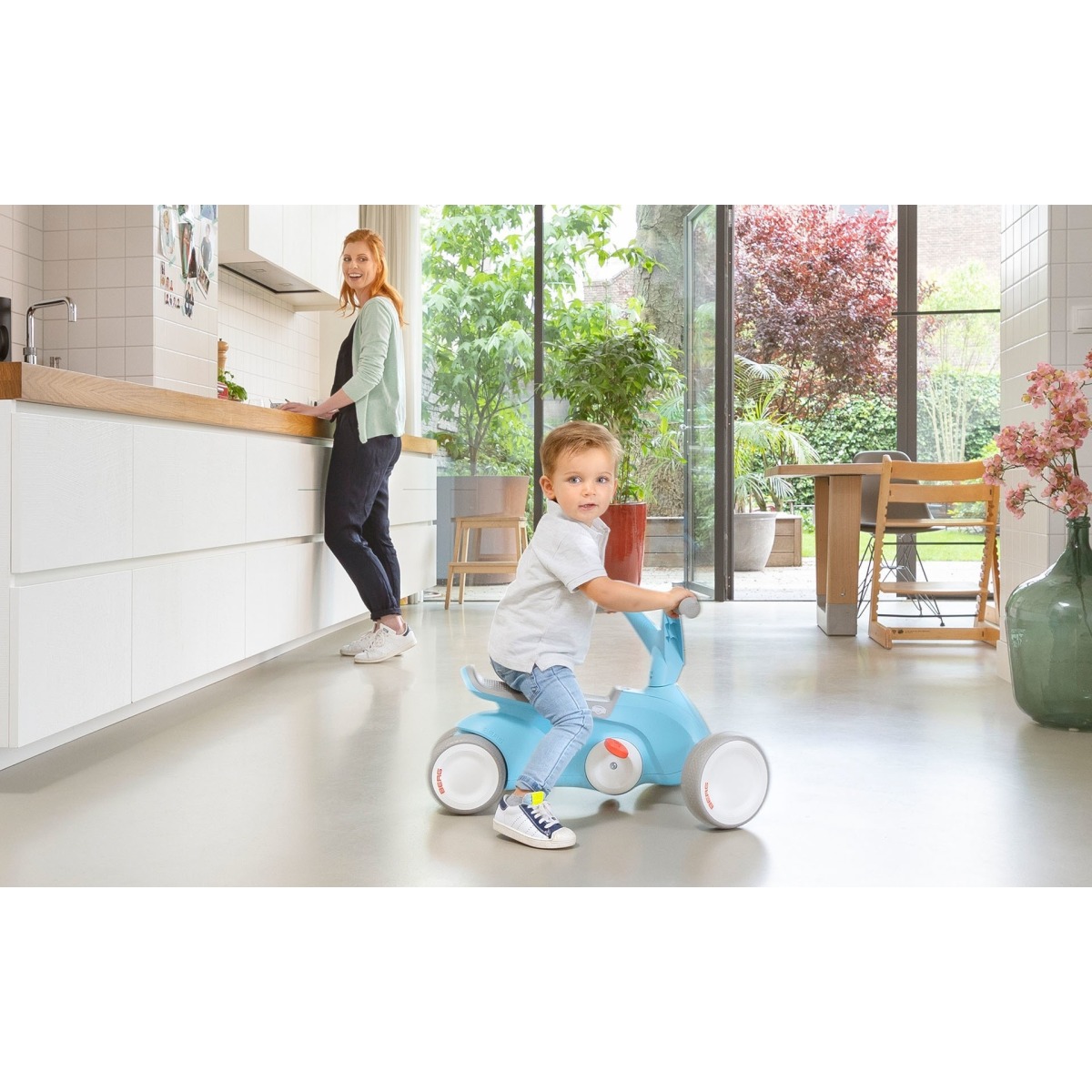 BERG GO² bērnu kartings, zils – pirmais pedāļu kartings, 10–30 mēneši