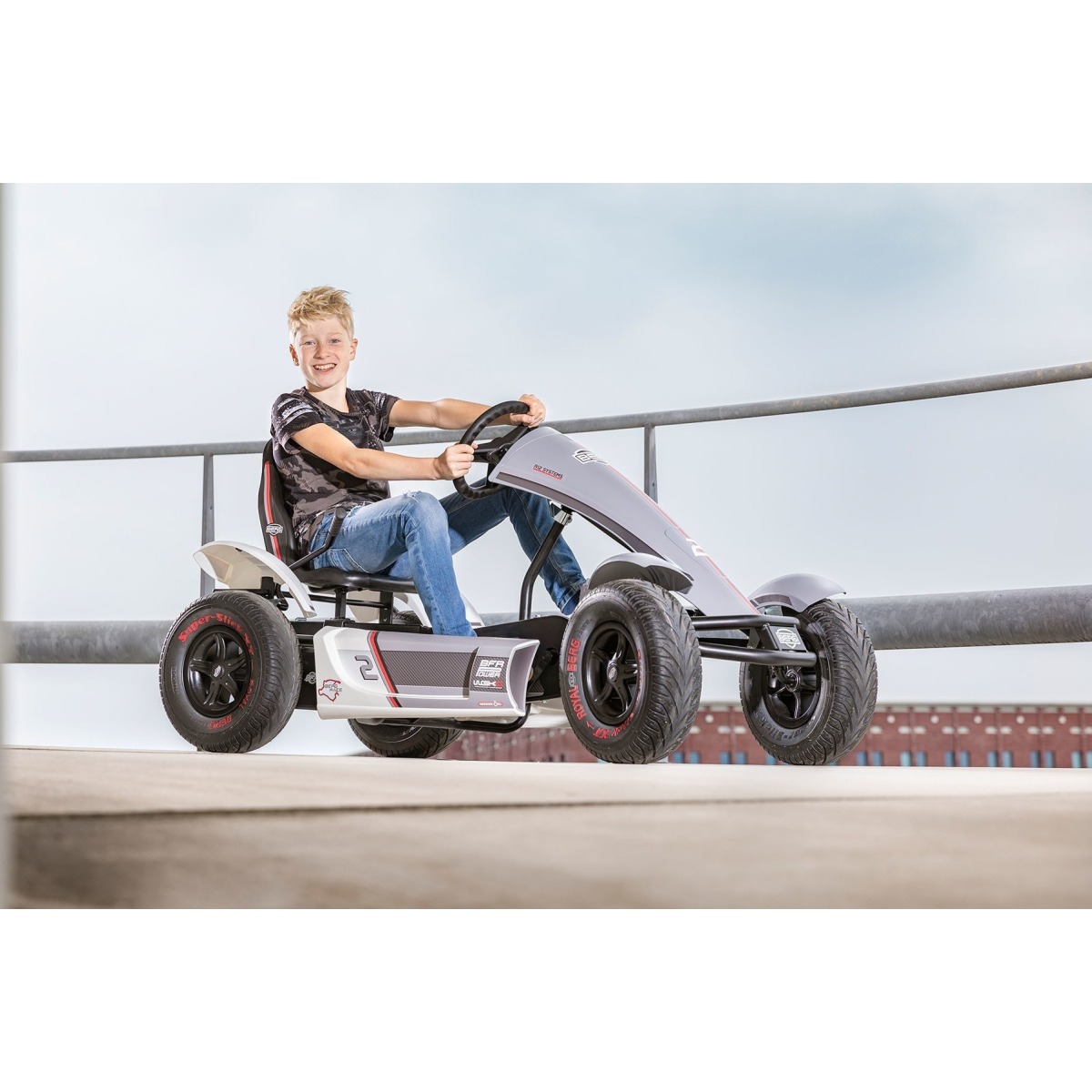 BERG Race GTS BFR-3 kartings, pilnā komplektācija, pelēks/balts XL