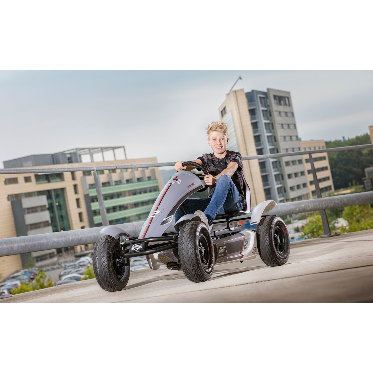 BERG Race GTS XXL-BFR pedāļu kartings, pelēks/balts