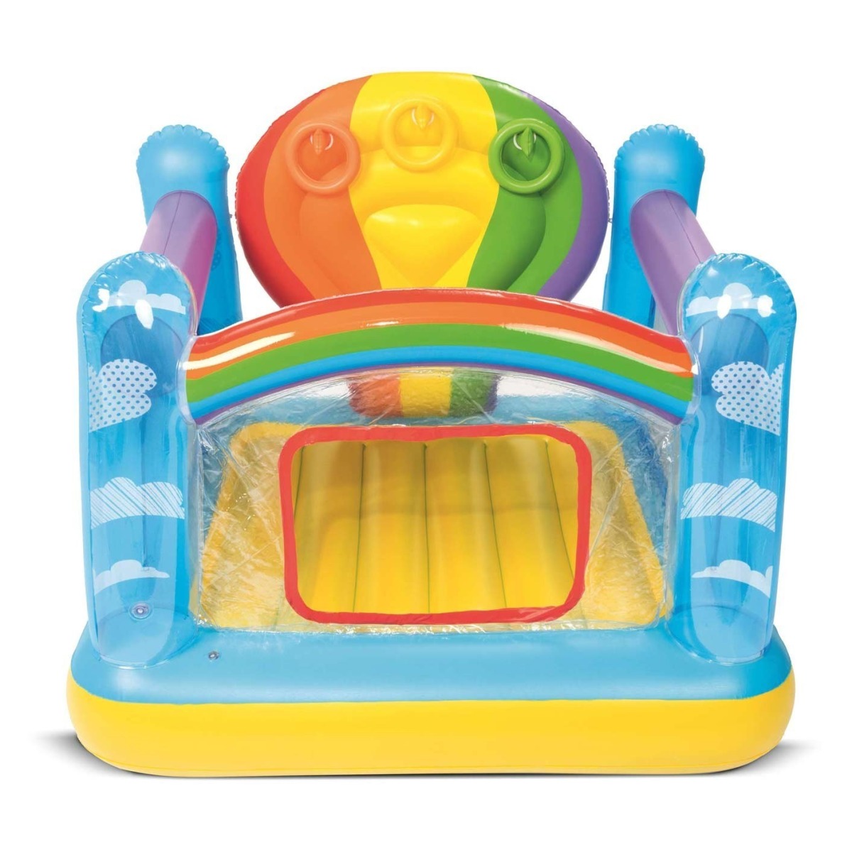 Bestway Jumpin' Balloon Bouncer piepūšamais batuts, varavīksnes formā