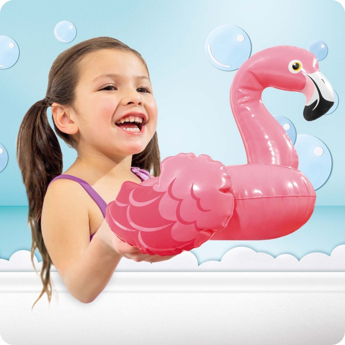 Piepūšamā vannas rotaļlieta Intex Flamingo, PVC, 4 raksti
