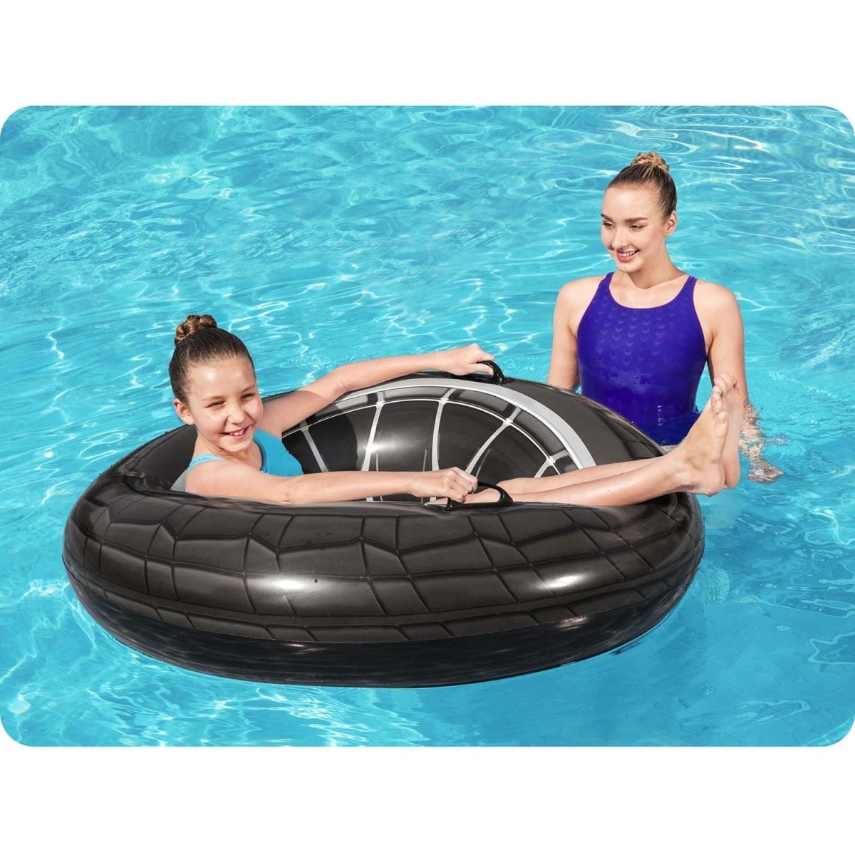 Bestway peldriņķis ar riepas protektora rakstu, 119 cm, melns