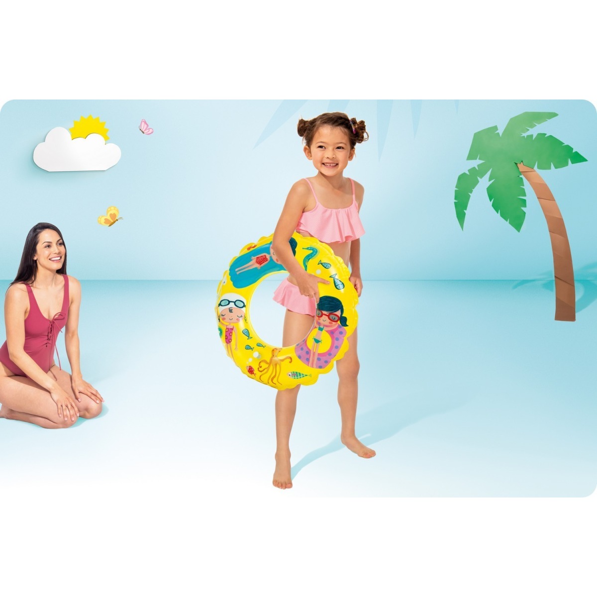INTEX peldriņķis, 61 cm, balts