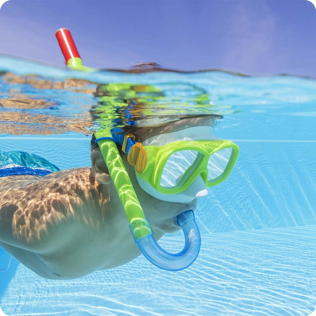 Bestway 24035 snorkelēšanas komplekts ar masku un elpošanas cauruli, universāls