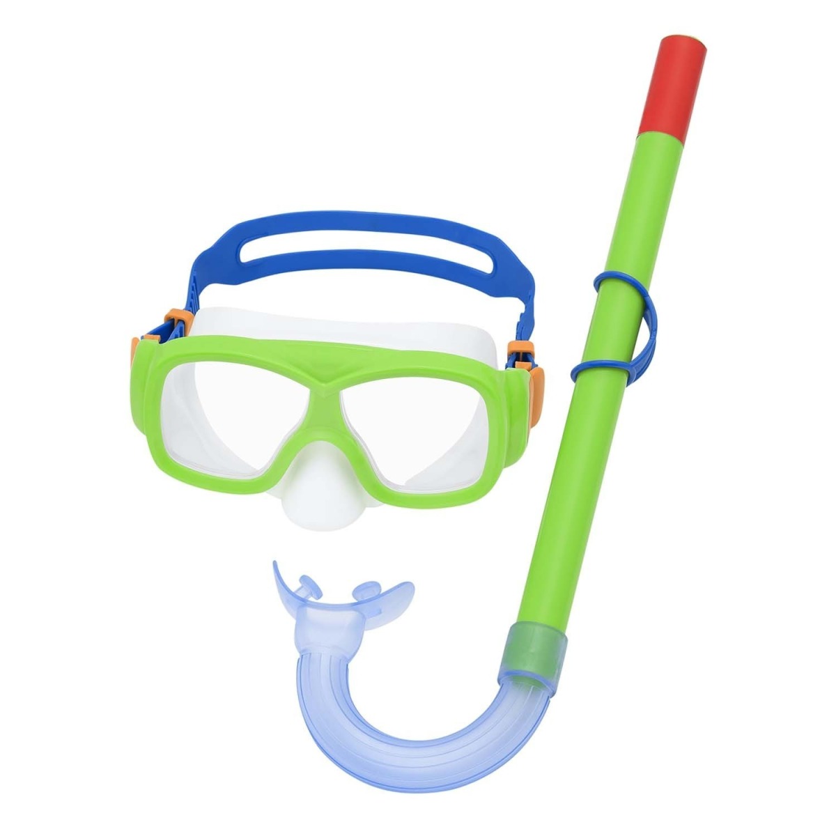 Bestway 24035 snorkelēšanas komplekts ar masku un elpošanas cauruli, universāls