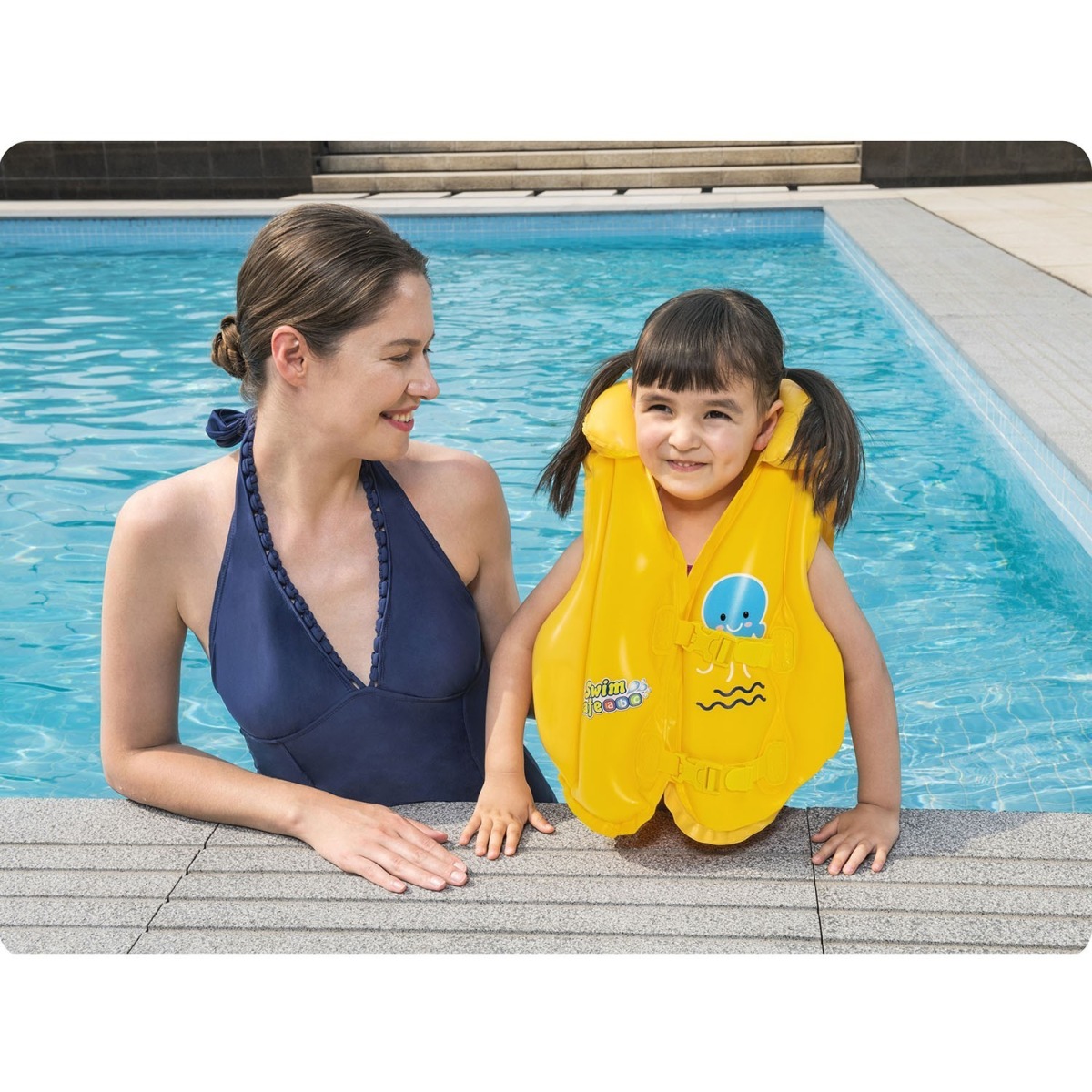 Bestway bērnu peldveste 32034, dzeltena, 51 x 46 cm