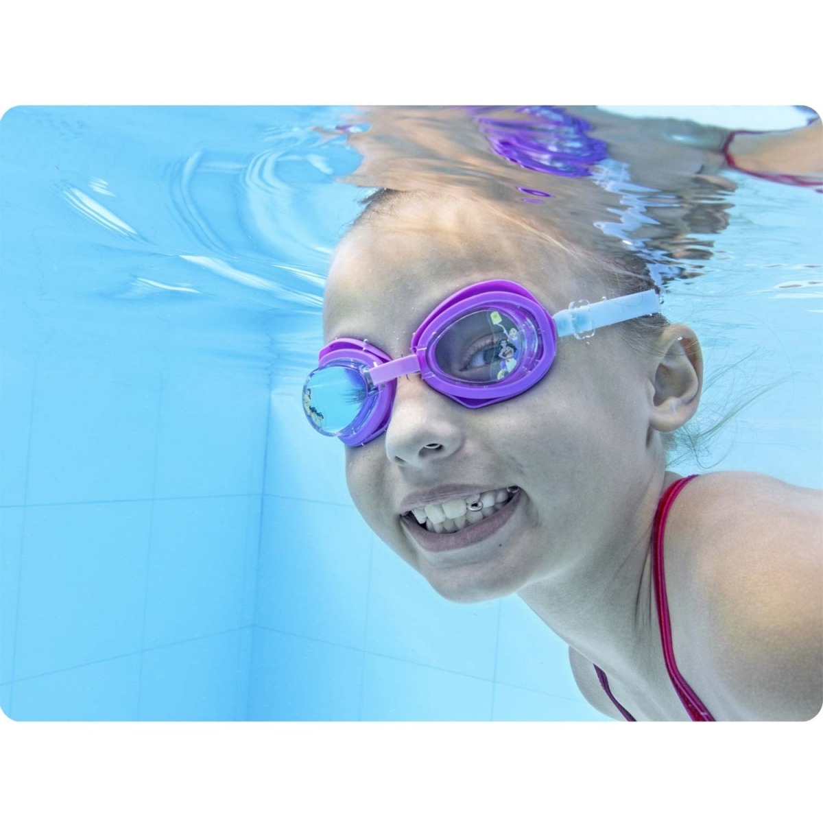 Bērnu peldbrilles Princesses Bestway, violeti rozā, 3-