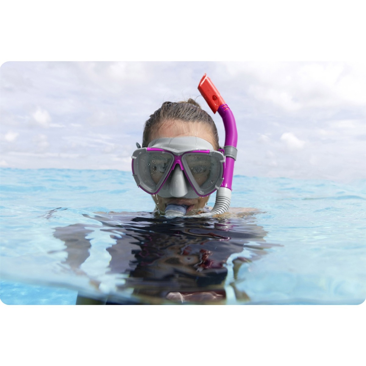 Niršanas komplekts Bestway 24029, violets, maska un snorkelis