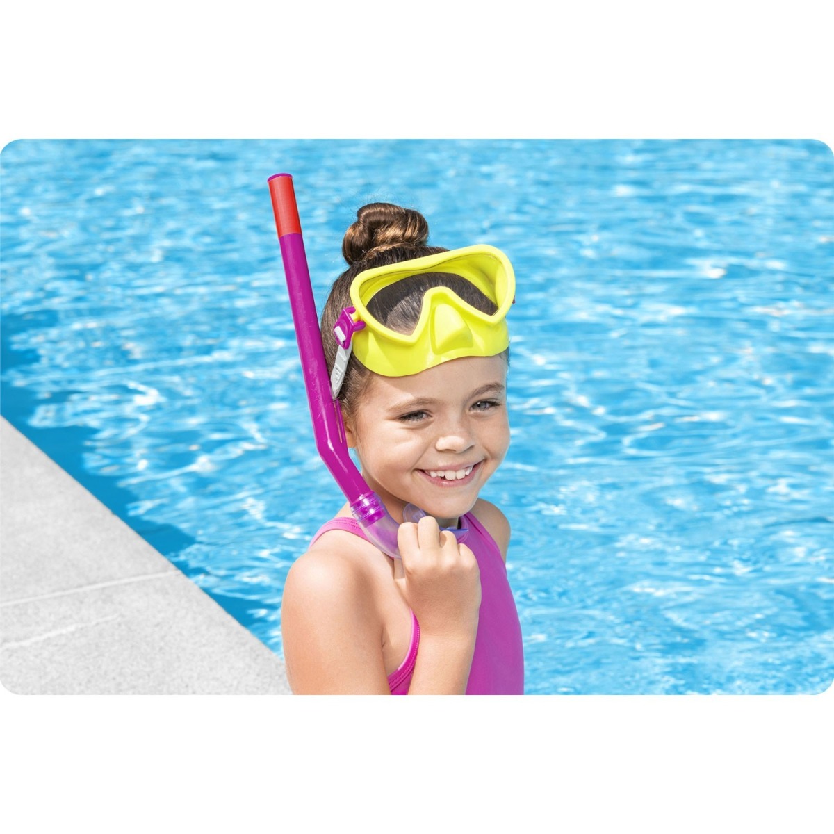 Bestway 24036 niršanas komplekts ar snorkeli un masku, dzeltens