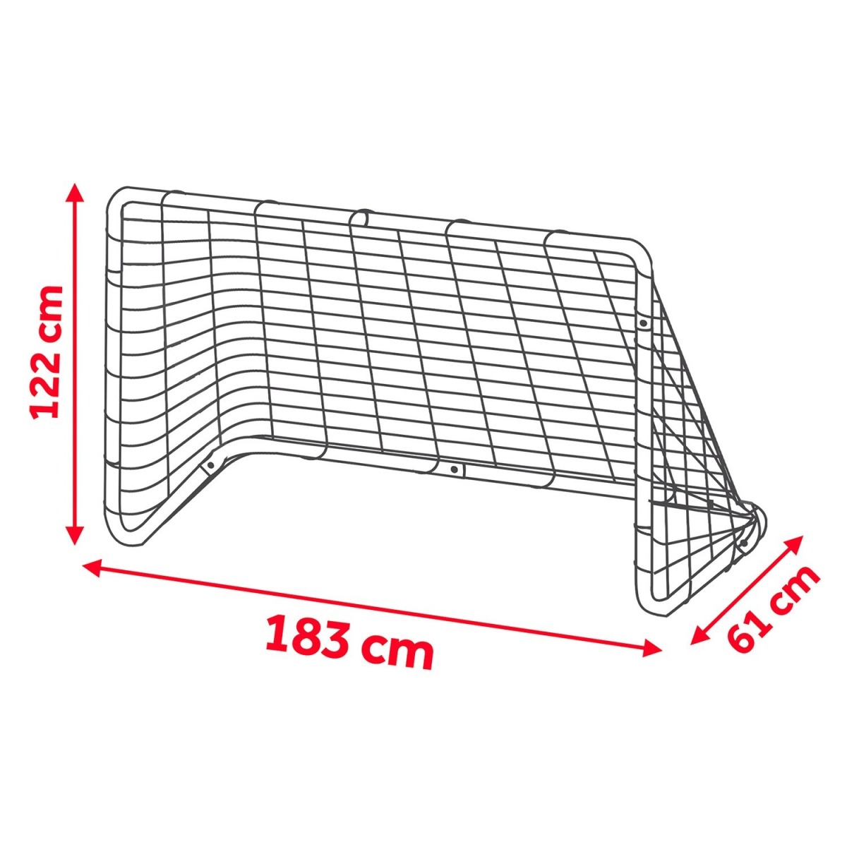 Neo-Sport NS-492 futbola vārti, melni, 183 x 122 x 61 cm