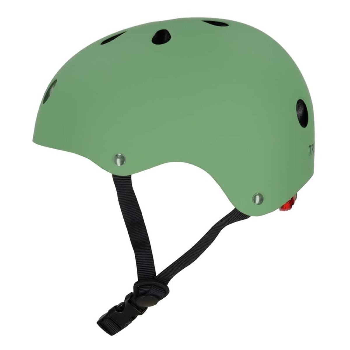 Trike Fix bērnu velosipēda ķivere ar LED gaismu, S 48-54 cm, zaļa