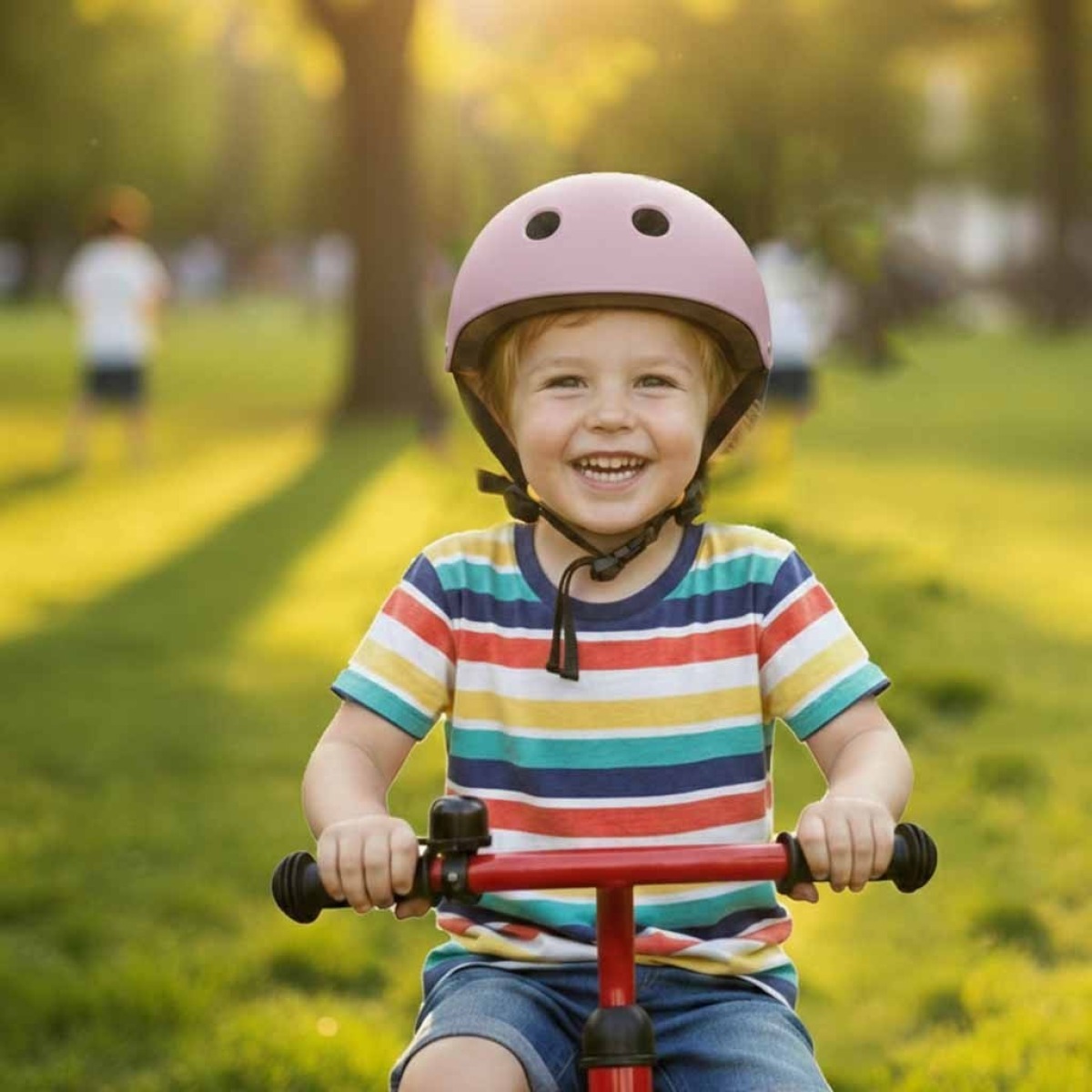 Trike Fix bērnu velosipēda ķivere ar LED gaismu, M, 55–58 cm, violeta