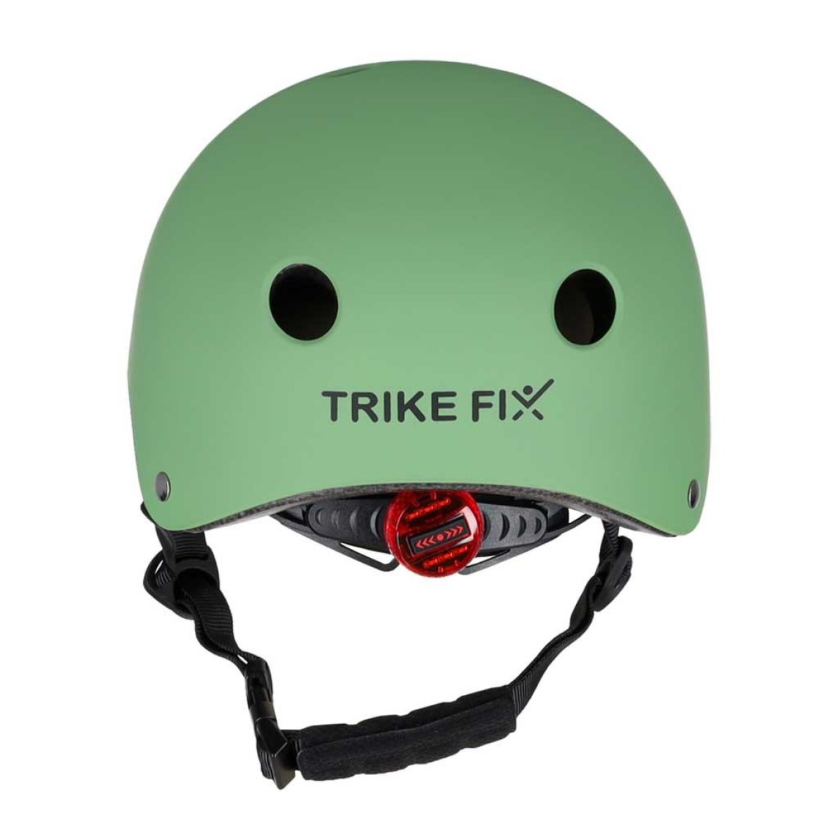 Trike Fix LED bērnu velosipēda ķivere, M 55-58 cm, zaļa