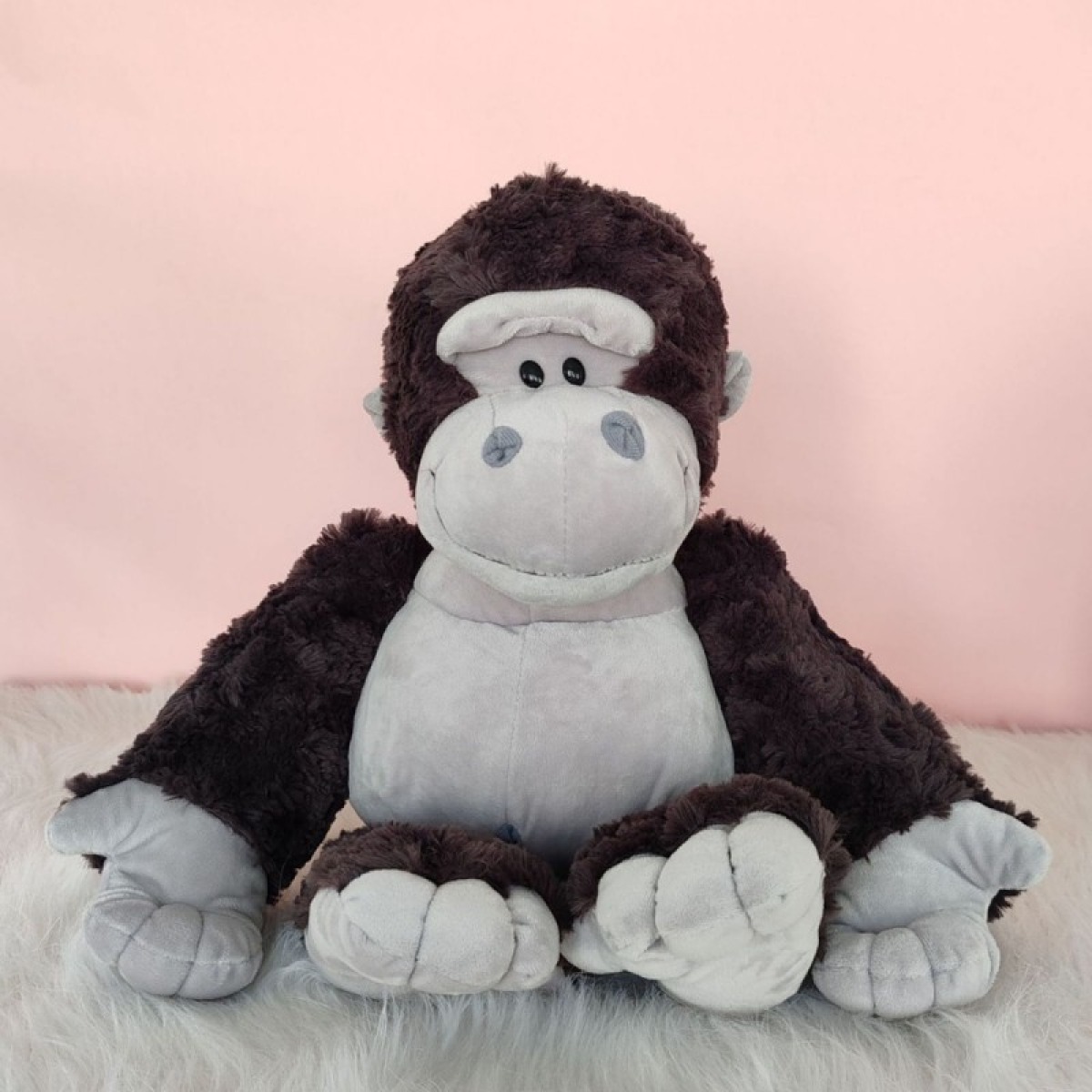 Tumši brūna gorilla mīkstā rotaļlieta 22 cm