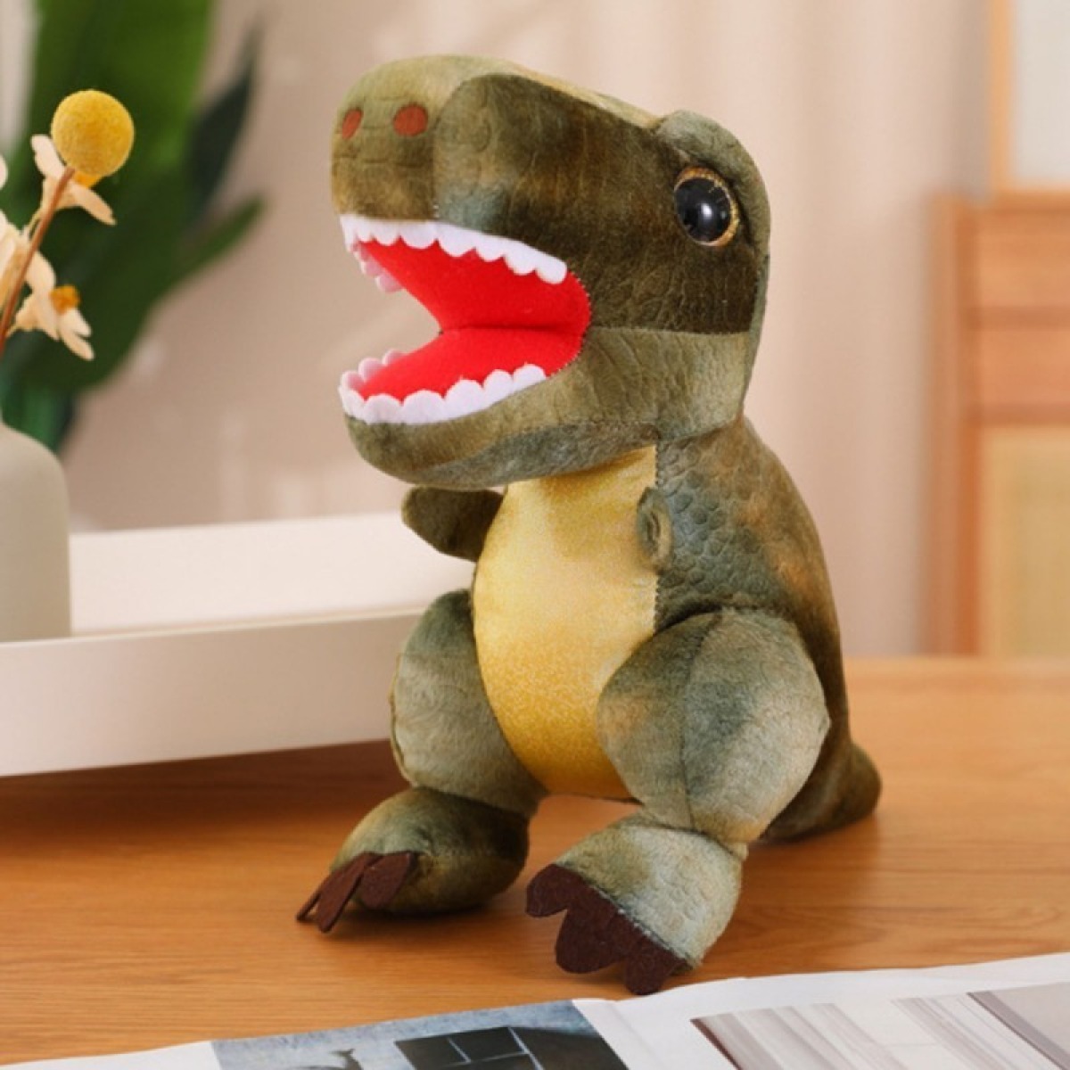 Zaļš mīkstais dinozaurs, 32 cm