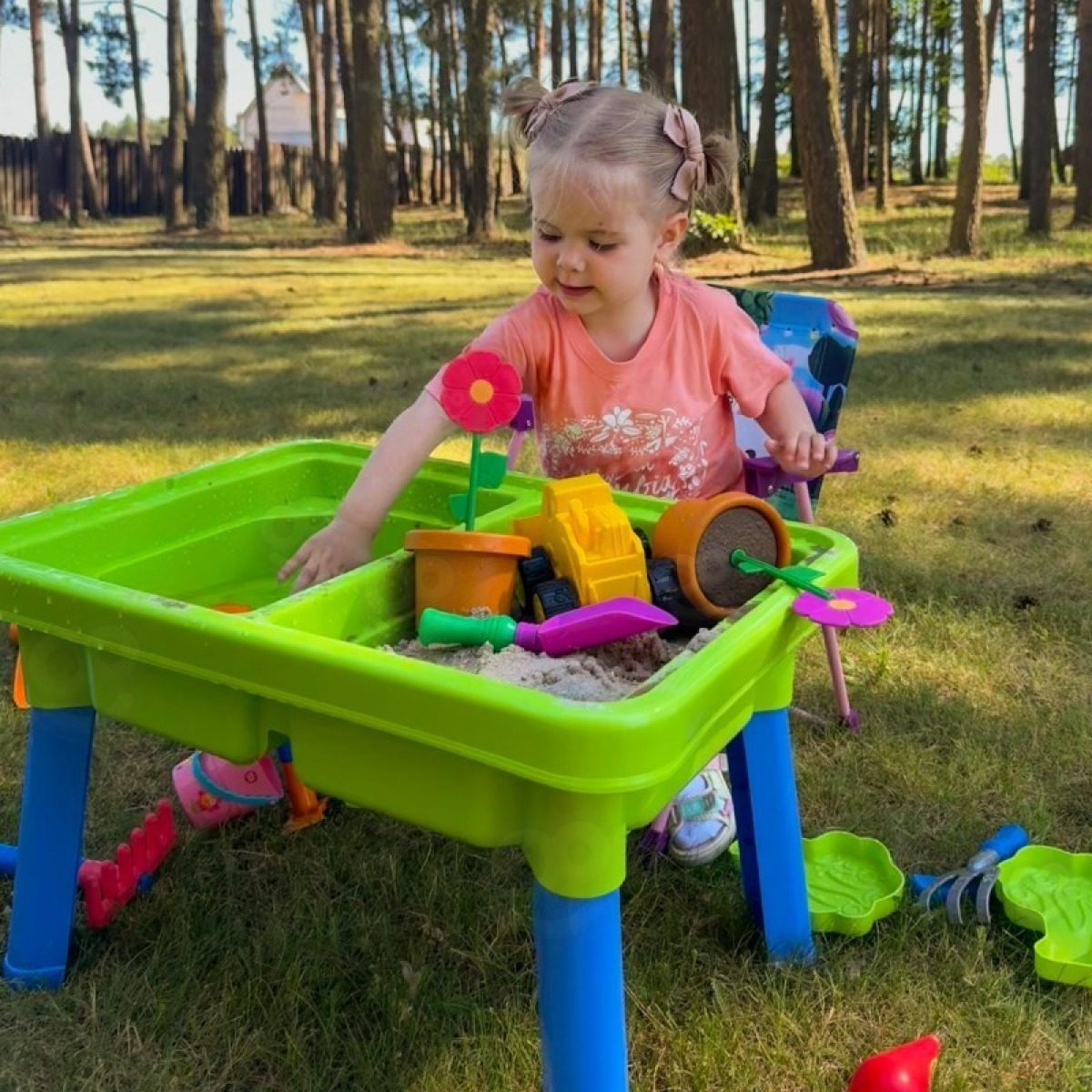 Ūdens galds un smilšu kaste 2 vienā, 13 piederumi