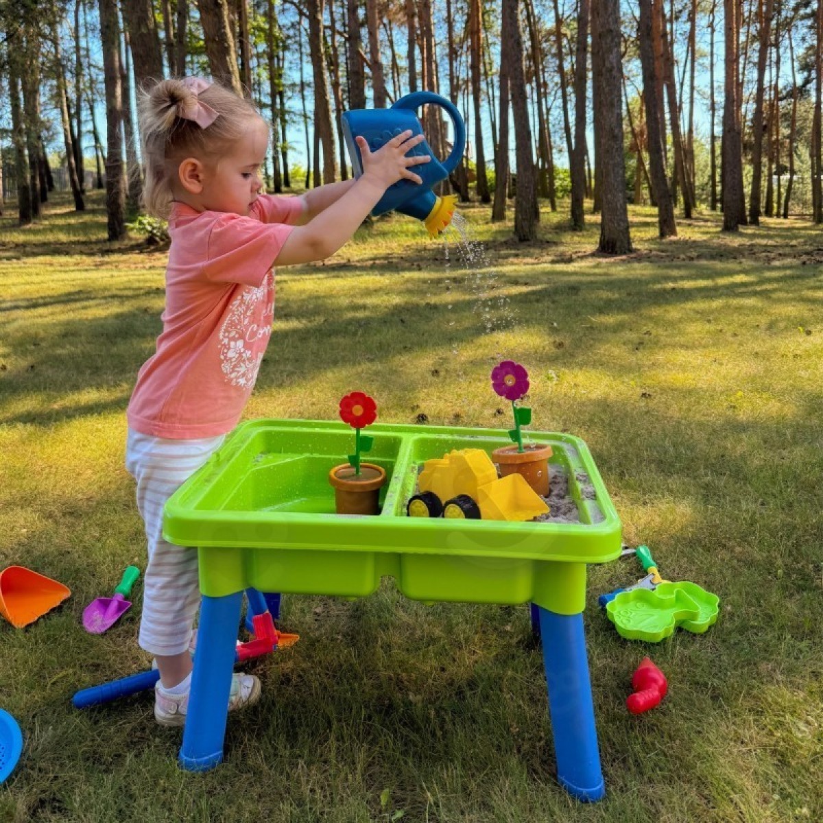 Ūdens galds un smilšu kaste 2 vienā, 13 piederumi