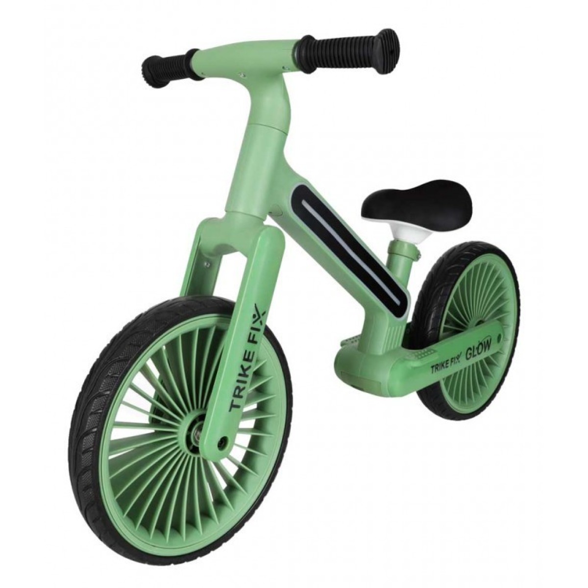 Trike Fix Glow LED līdzsvara velosipēds, zaļš, 12" EVA riteņi
